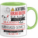 Hundegassi-Service Tasse Geschenk Lustiger Spruch Bitte Erheben Sie Sich Seine Majestät Die Hundegassi-Service Betritt Den Raum Grün Trendation