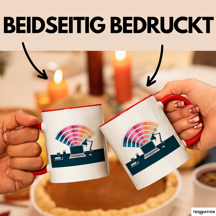 Grafik Designer Tasse Geschenk Lustige Geschenkidee Spruch Für Visuelle Kreative Rot Trendation