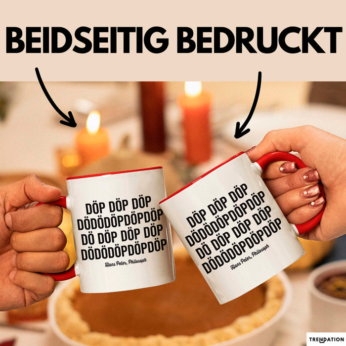 Rave House Musik Festival Party Tasse Geschenk Lustige Geschenkidee Spruch Rot Trendation