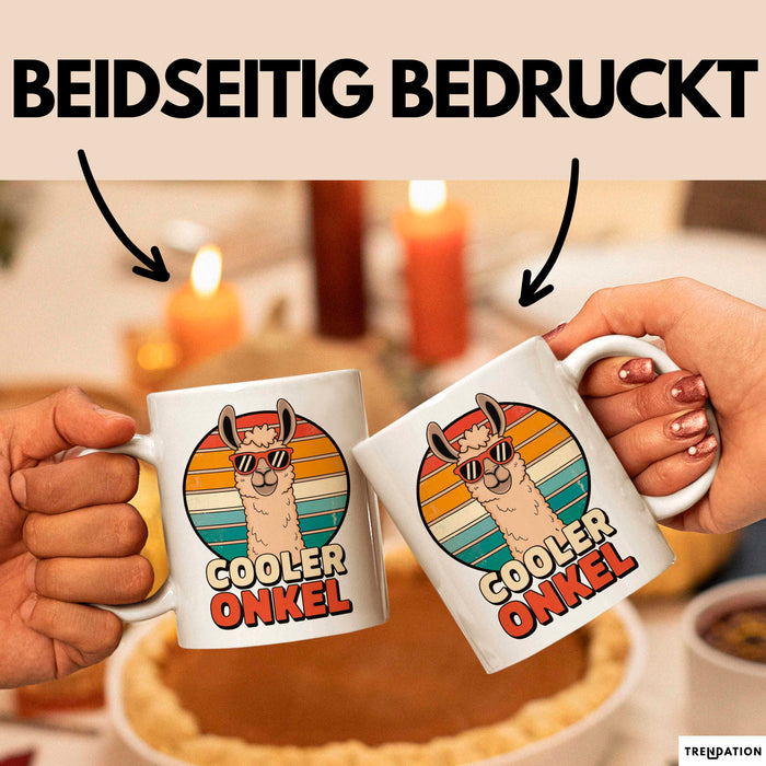 Onkel Lama Sarkastisch Sarkasmus Tasse Geschenk Lustige Geschenkidee Spruch Cooler Onkel Weiß Trendation