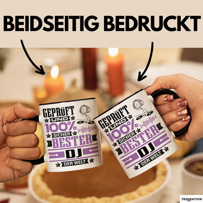 DJ Geschenk Lustiger Spruch für DJ Geschenkidee Bester DJ Der Welt Schwarz Trendation