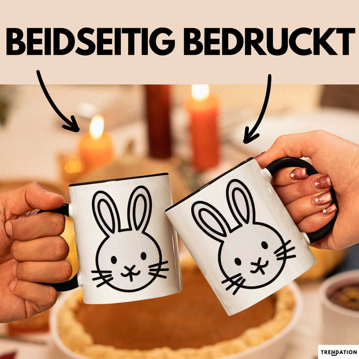 Kaninchen Hase Tierliebhaber Tasse Geschenk Lustige Geschenkidee Spruch Schwarz Trendation