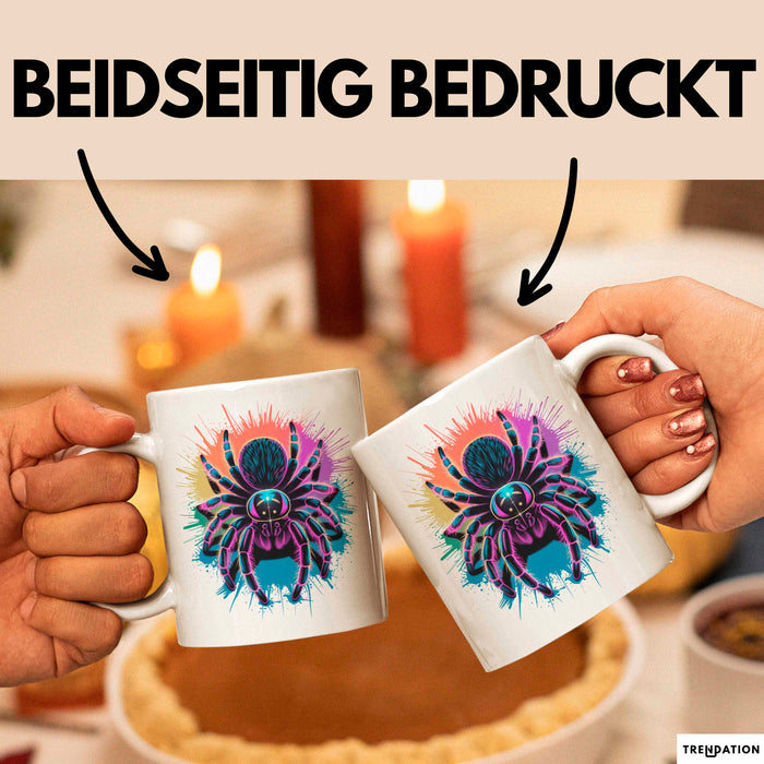 Spinne Vogelspinne Tier Tasse Geschenk Lustige Geschenkidee Spruch Weiß Trendation