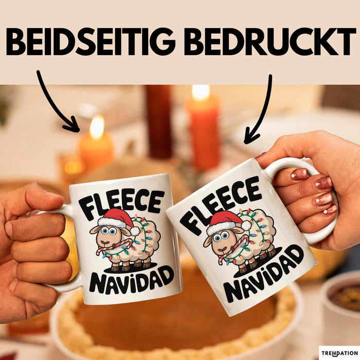 Schaf Tier Bauer Tasse Becher Geschenk Lustige Geschenkidee Spruch Fleece Navidad Weiß Trendation