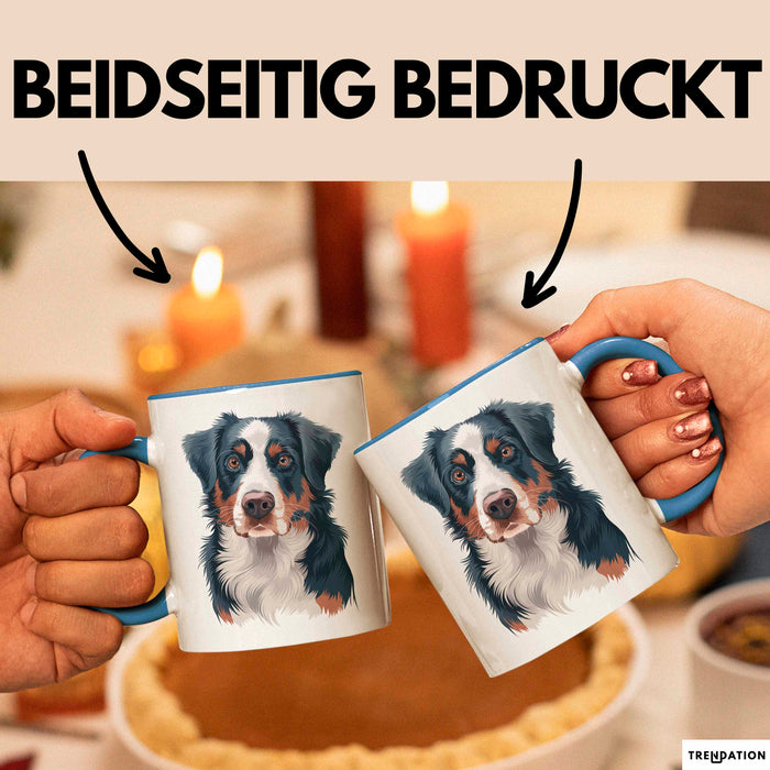 Appenzeller Sennenhund Hund Tasse Geschenk Lustige Geschenkidee Spruch Blau Trendation