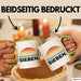 Tasse Retro SIEBEN. Design mit Sonnenuntergangsfarben 7. Geburtstag Jungs Grün Trendation