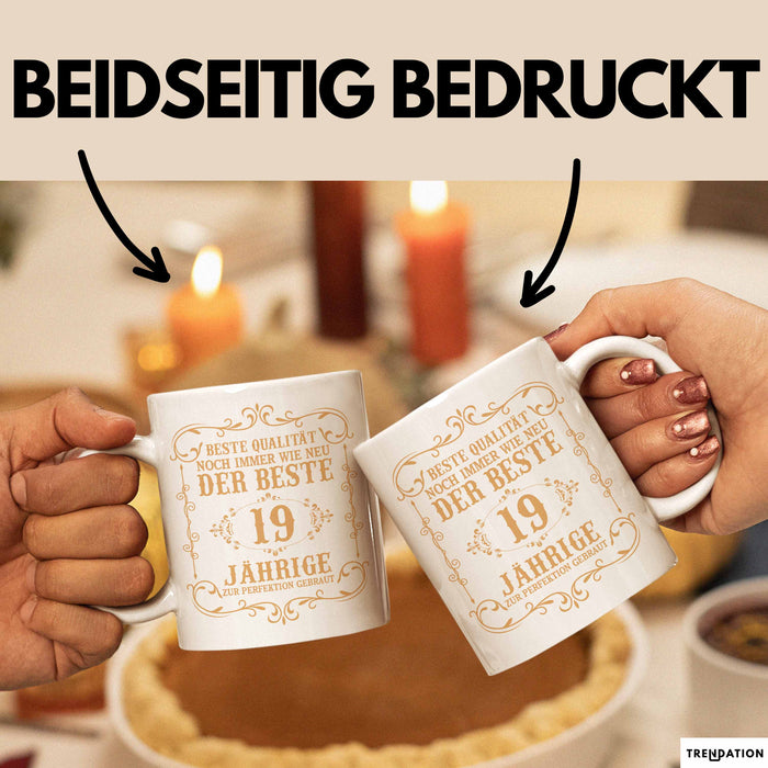 19er Geburtstag Geschenk Männer Vater Mann Noch Immer Der Beste 19-Jährige Zur Perfektion Gebraut Opa Weiß Trendation