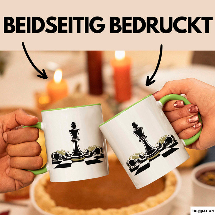 Schachspieler Tasse Geschenkidee Strategie Meister Lustiger Geschenkidee Lustig Grün Trendation