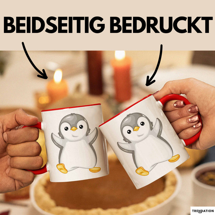 Lustige Pinguin Tasse Geschenk Pinguin-Liebhaber Rot Trendation