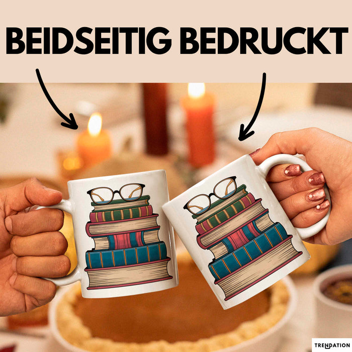 Bibliothekar Tasse Geschenkidee für Bücherliebhaber Weiß Trendation