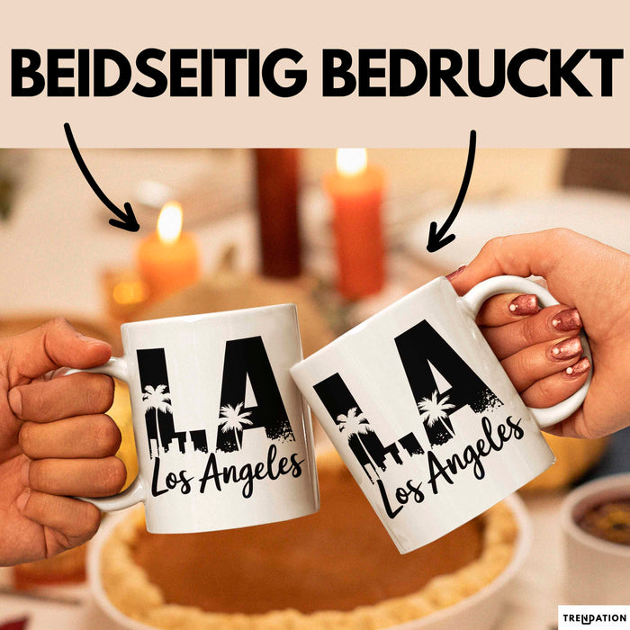 Los Angeles LA Kalifornien USA Tasse Geschenk Lustige Geschenkidee Spruch Weiß Trendation