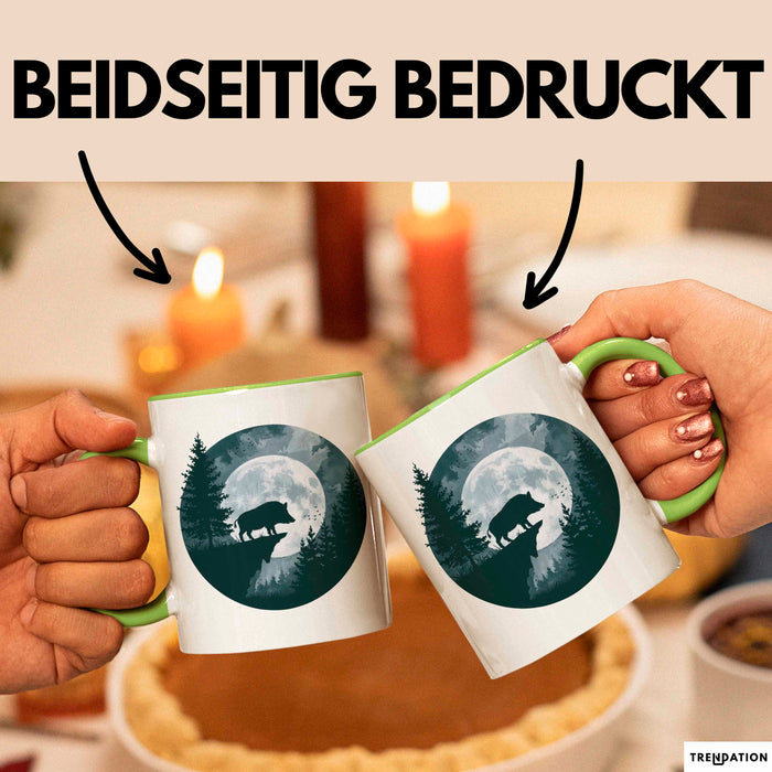 Schweinezüchter Schweine Tier Tasse Becher Geschenk Lustige Geschenkidee Spruch Grün Trendation
