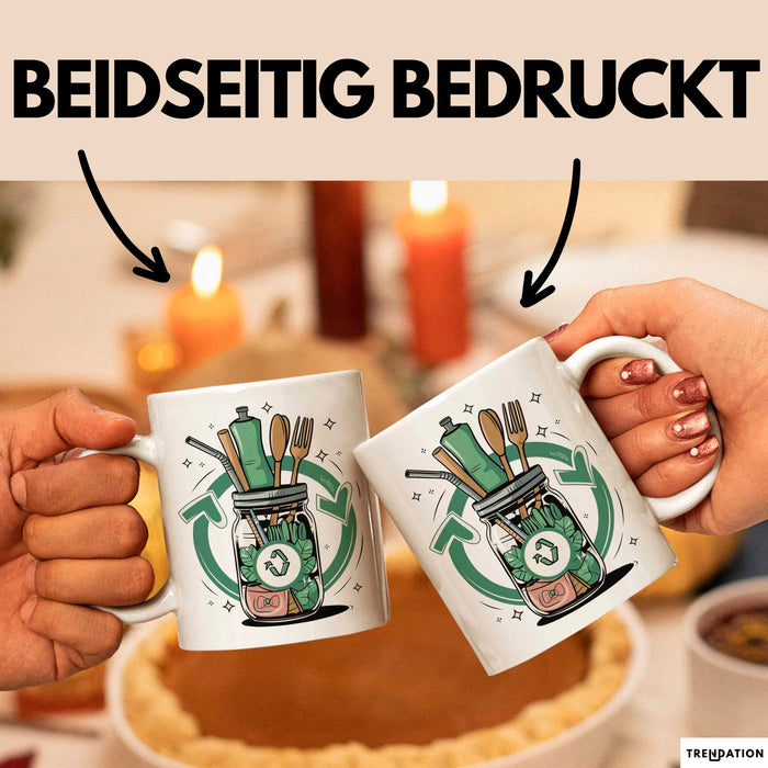 Zero Waste Befürworter Tasse Geschenk Lustige Geschenkidee Spruch Für Müllfrei Fans Weiß Trendation