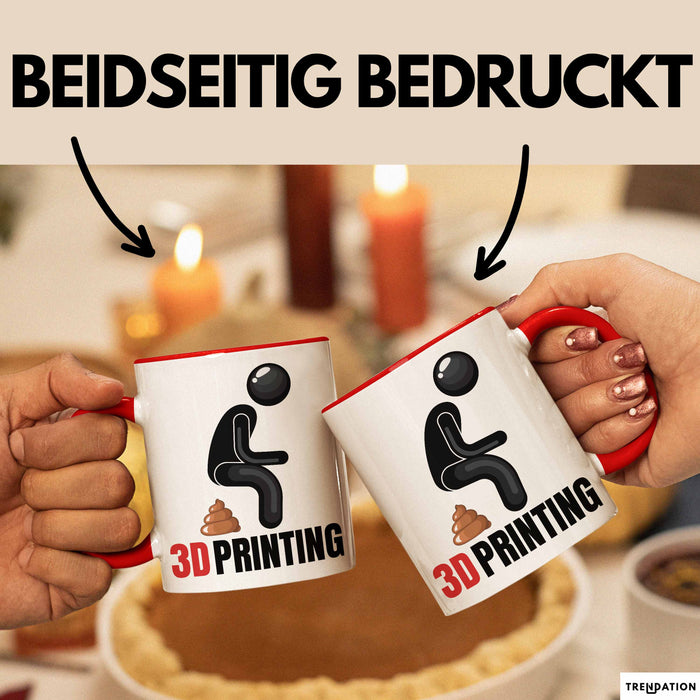 Humor Tasse Geschenk Figur 3DHaufen Witzige Geschenkidee Rot Trendation