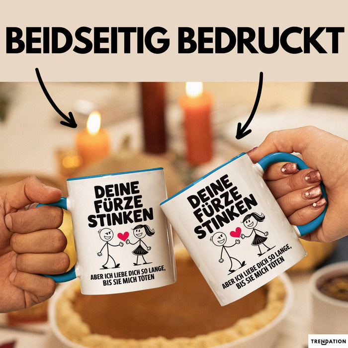Liebe Tasse Geschenk Deine Fuerze Stinken Ich Liebe Dich Geschenkidee Partner Blau Trendation
