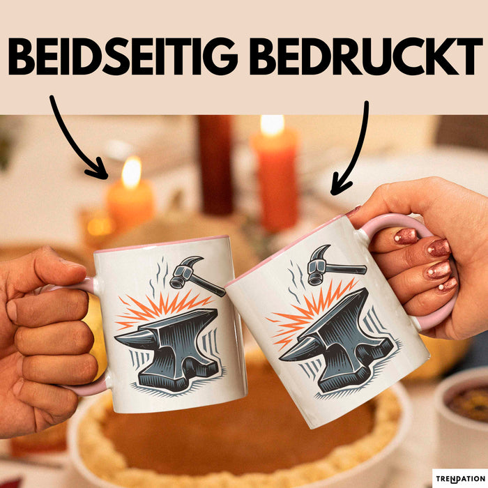 Schmied Tasse Geschenkidee Metallarbeiter Lustiger Spruch Geschenkidee Lustig Rosa Trendation