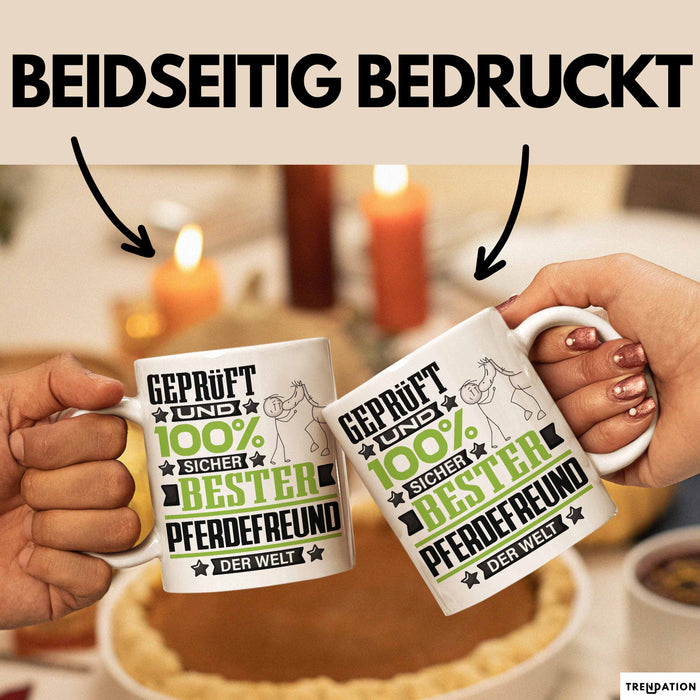 Pferdefreund Geschenk Lustiger Spruch für Pferdefreund Geschenkidee Bester Pferdefreund Der Welt Weiß Trendation
