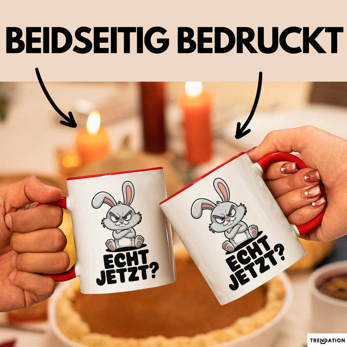 Sarkastische Kaninchen Hase Tasse Geschenk Lustige Geschenkidee Spruch Echt Jetzt Trendation