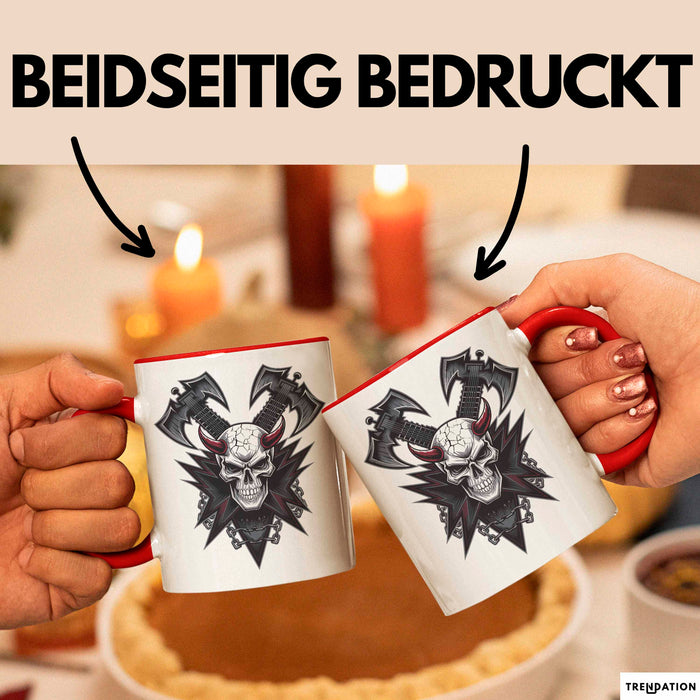 Metalhead Tasse Geschenkidee für Heavy Metal Fans Rot Trendation