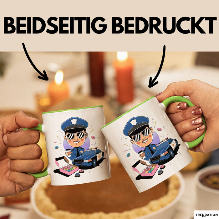 Polizist Tasse Geschenk Lustige Geschenkidee Spruch Für Strafverfolgung Grün Trendation
