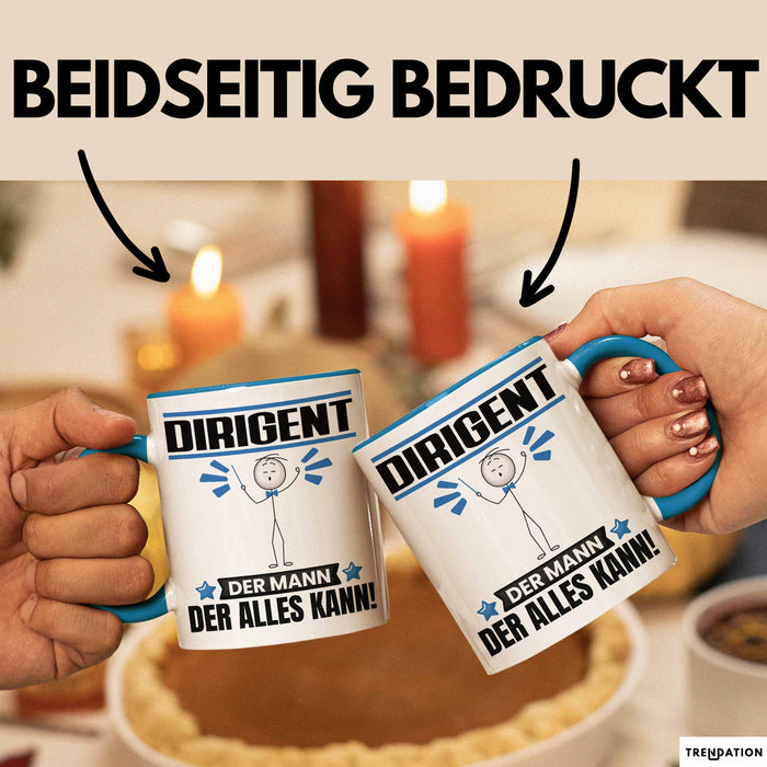 Dirigent Tasse Geschenk für Dirigent Der Mann Der Alles Kann Geschenkidee zum Geburtstag Blau Trendation