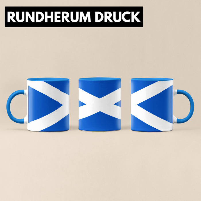 Schottland Flagge Tasse Geschenk Fußball-Fans Europa 3D Alloverprint Blau Trendation