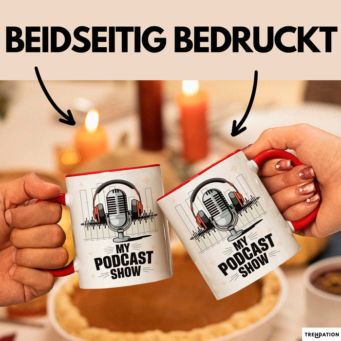 Podcast Gastgeber Tasse Geschenk Lustige Geschenkidee Spruch Für Audio Geschichtenerzähler Rot Trendation