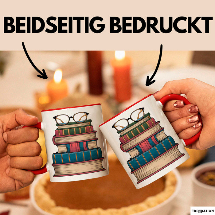 Bibliothekar Tasse Geschenkidee für Bücherliebhaber Rot Trendation