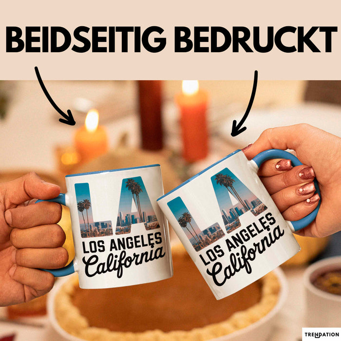Los Angeles LA Kalifornien USA Tasse Geschenk Lustige Geschenkidee Spruch Blau Trendation