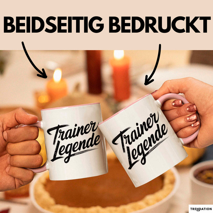 Fußballtrainer Fußballteam Tasse Geschenk Lustige Geschenkidee Spruch Trainer Legende Rosa Trendation
