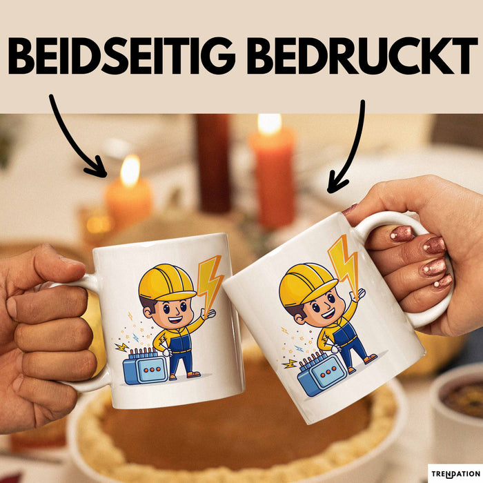 Elektriker Tasse Geschenk Lustige Geschenkidee Spruch Für Elektro Profis Weiß Trendation