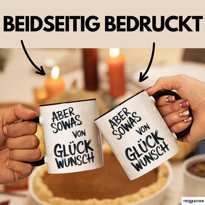 Sarkastischer Sarkasmus Tasse Geschenk Lustige Geschenkidee Spruch Aber Sowas Von Glück Wunsch Trendation