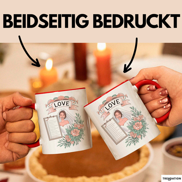 Hochzeits Planer Tasse Geschenk Lustige Geschenkidee Spruch Für Große Tag Experten Rot Trendation