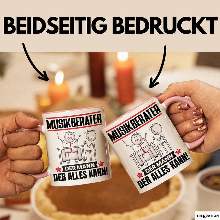 Musikberater Tasse Geschenk für Musikberater Der Mann Der Alles Kann Geschenkidee zum Geburtstag Rosa Trendation