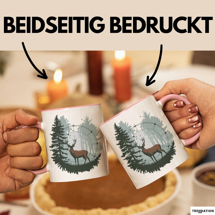 Jäger Tasse Geschenkidee für Jagdliebhaber Rosa Trendation