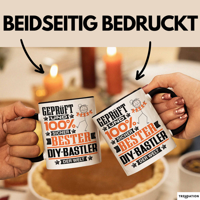 DIY-Bastler Geschenk Lustiger Spruch für DIY-Bastler Geschenkidee Bester DIY-Bastler Der Welt Schwarz Trendation