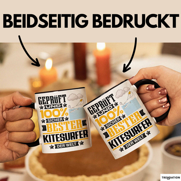 Kitesurfer Geschenk Lustiger Spruch für Kitesurfer Geschenkidee Bester Kitesurfer Der Welt Schwarz Trendation