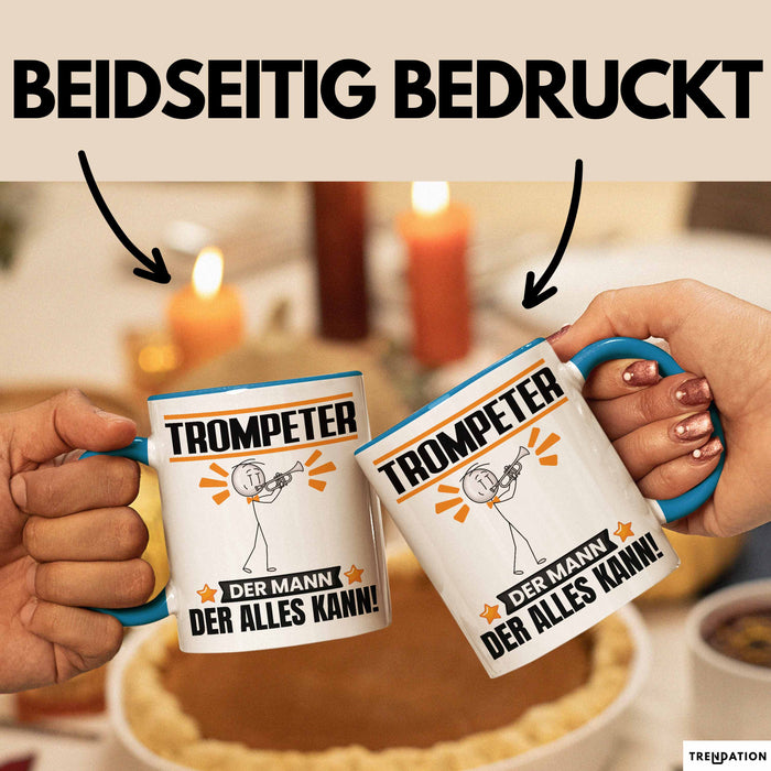 Trompeter Tasse Geschenk für Trompeter Der Mann Der Alles Kann Geschenkidee zum Geburtstag Blau Trendation