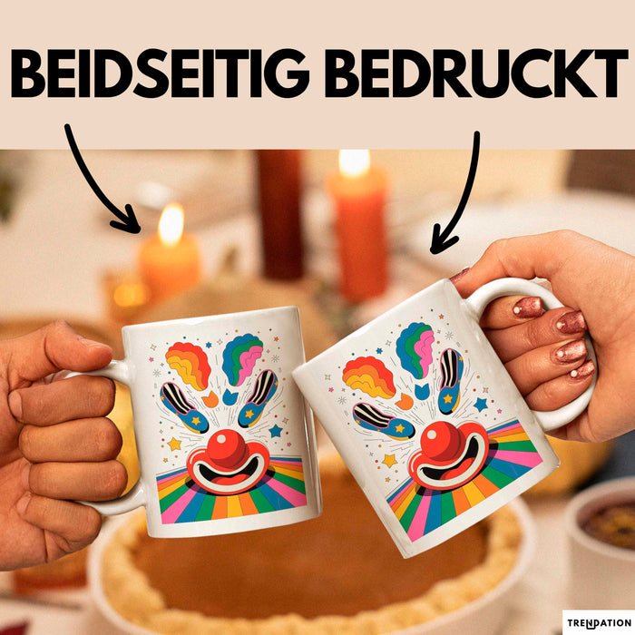 Clown Tasse Geschenk Lustige Geschenkidee Spruch Für Zirkus Humor Liebhaber Weiß Trendation
