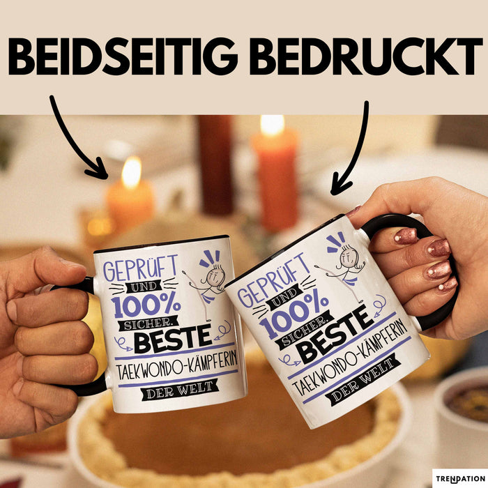 Beste Taekwondo-Kämpferin Der Welt Tasse Geschenk für Eine Taekwondo-Kämpferin Geprüft Und Sicher Geschenkidee Geburtstag Weihnachten Trendation