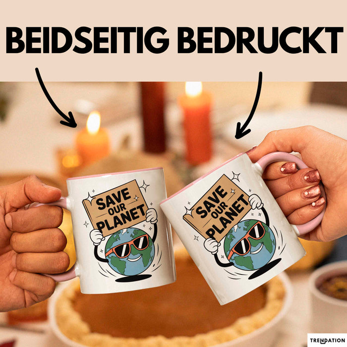 Klima Aktivist Tasse Geschenk Lustige Geschenkidee Spruch Für Planeten Verteidiger Rosa Trendation