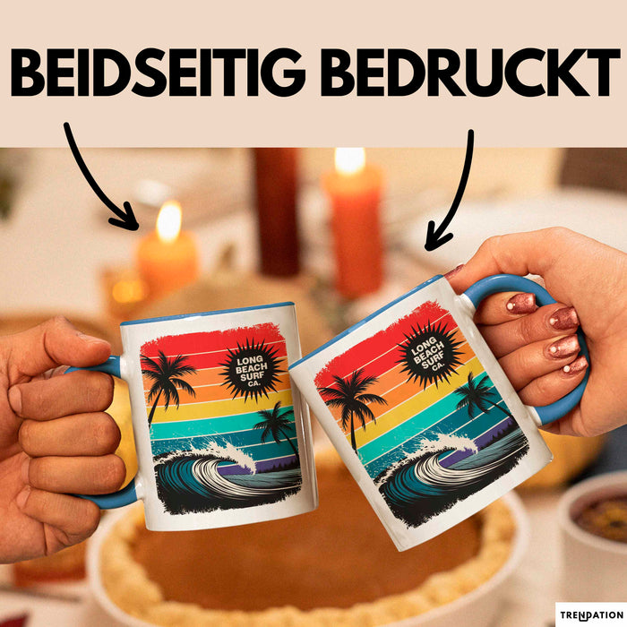 Los Angeles LA Kalifornien USA Tasse Geschenk Lustige Geschenkidee Spruch Retro Surfen Blau Trendation