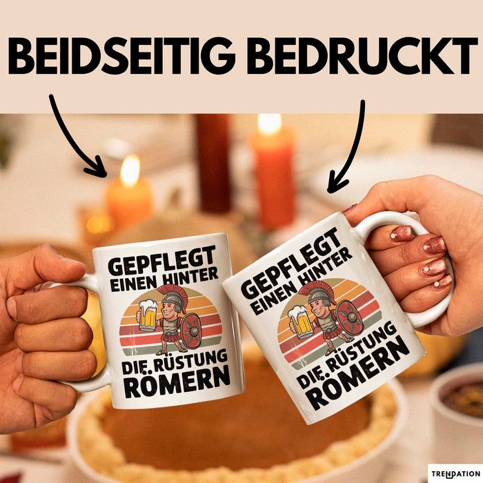 Bierliebhaber Biertrinker Faultier Tasse Geschenk Lustige Geschenkidee Spruch Gepflegt Einen Hinter Die Rüstung Römern Weiß Trendation