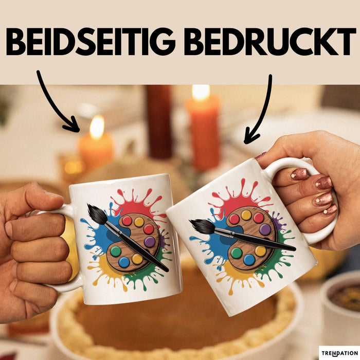 Künstler Tasse Geschenkidee für Kreative Maler Weiß Trendation