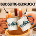 Ski Tasse Geschenk Grafik Skiberge Berge Becher Blau Trendation