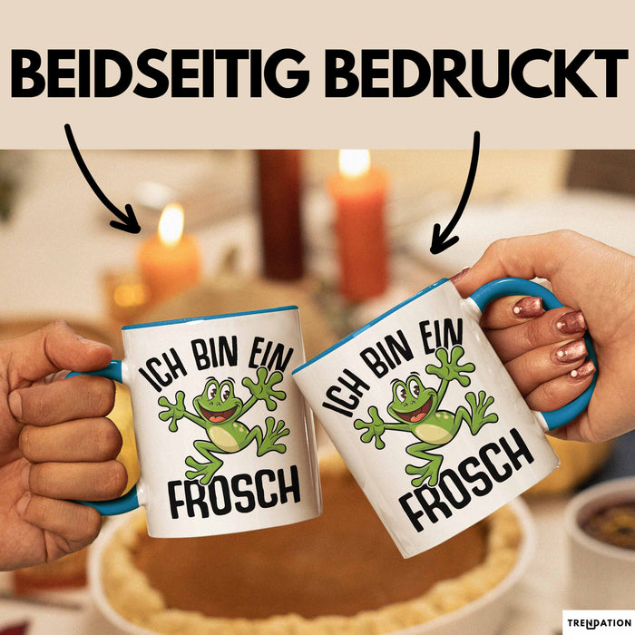 Frosch-Liebhaber Tasse Geschenk Ich Bin Ein Frosch Jungs Blau Trendation