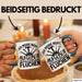 Handwerker Geschenk Tasse Ich Werde Nicht Aufgeben Aber Fluchen KFZ Mechaniker Hausmeister Elektroniker Anlagenmechaniker Blau Trendation