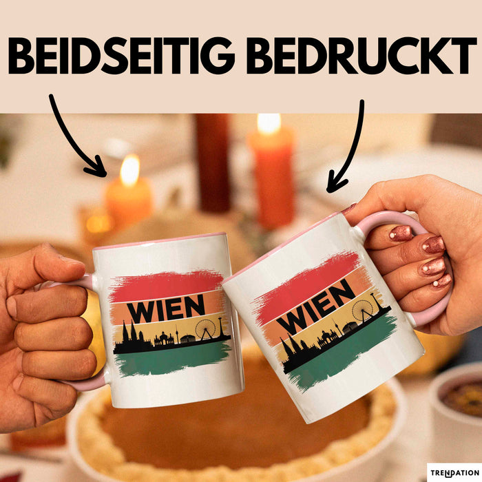 Österreich Wien Wienerisch Tasse Geschenk Lustige Geschenkidee Spruch Rosa Trendation