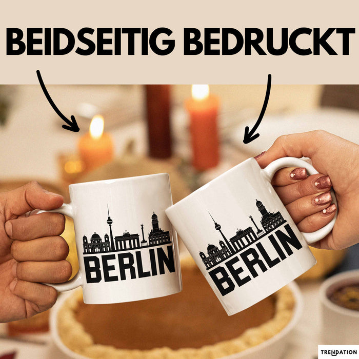 Berlin Tasse Geschenk Stadt Deutschland Hauptstadt Becher Weiß Trendation