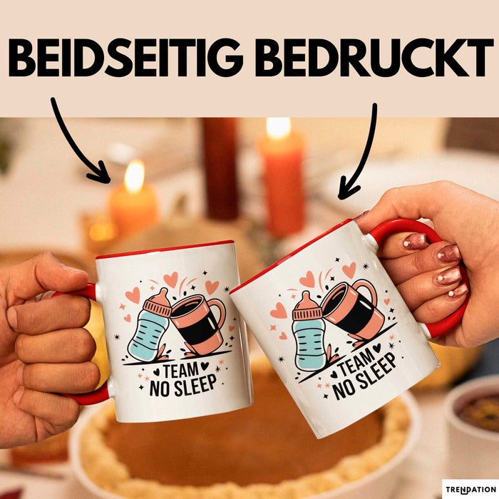 Neue Mama Tasse Geschenk Lustige Geschenkidee Spruch Für Schlaflose Eltern Rot Trendation